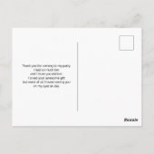 Carte Postale Champ jaune de Merci de tournesol (Dos)