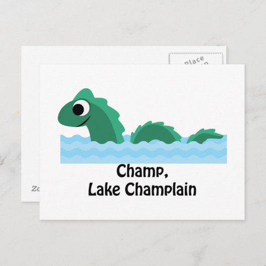 Carte Postale Champ, lac Champlain (Devant / Derrière)