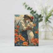 Carte Postale Champ Lily romantique vintage (Debout devant)