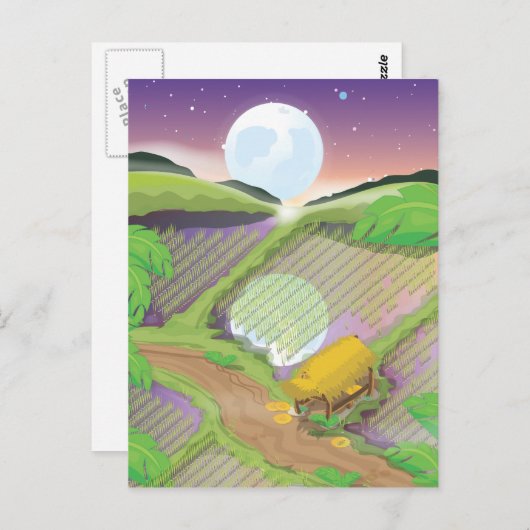 Carte Postale Champ Paddy (Devant / Derrière)