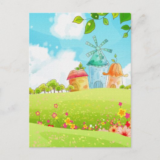 Carte Postale champ vert (Devant)