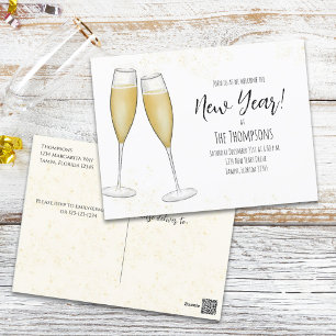 Carte Postale Champagne Bubly Aquarelle