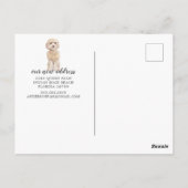 Carte Postale champagne cockapoo Moving Faire-part Postcard (Dos)