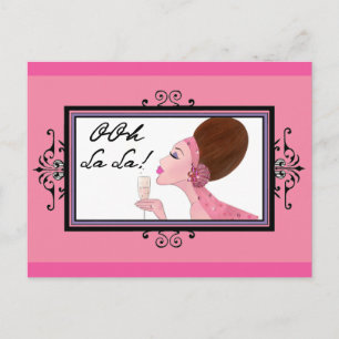 Carte Postale Champagne Diva