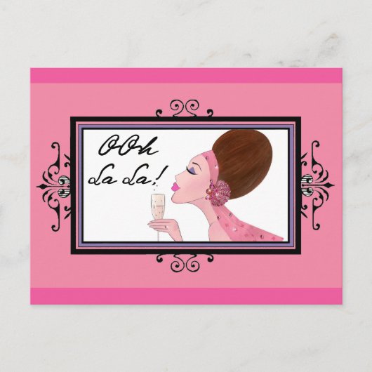 Carte Postale Champagne Diva (Devant)