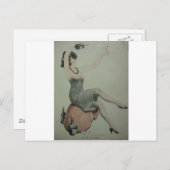 Carte Postale Champagne Flapper Girl 1920 (Devant / Derrière)