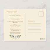 Carte Postale Champagne Floral Change La Date Mariage Reportée (Dos)