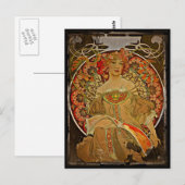 Carte Postale Champagne GIrl c1897 (Devant / Derrière)