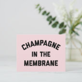 Carte Postale Champagne Membrane Funny Citation (Debout devant)