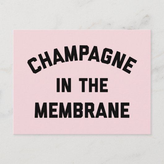 Carte Postale Champagne Membrane Funny Citation (Devant)