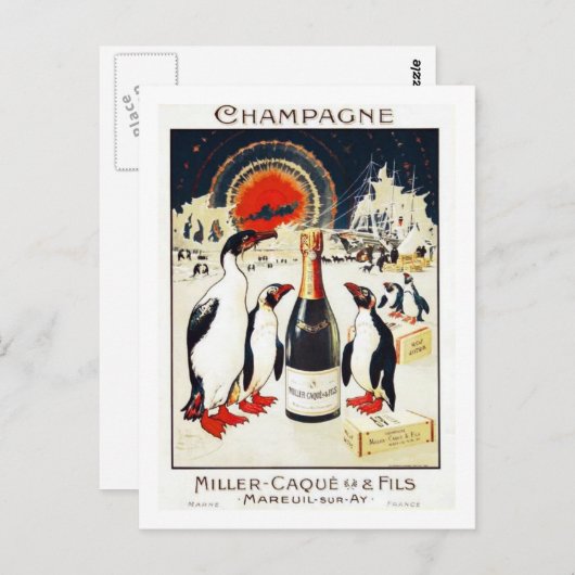 Carte Postale Champagne Miller-Caque & Fils (Devant / Derrière)