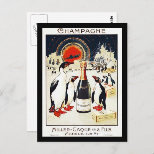 Carte Postale Champagne Miller-Caque & Fils (Devant / Derrière)