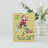 Carte postale Champagne Père Noël Nieuwjaars (Debout devant)