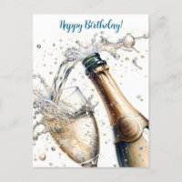 Champagne pétillant Joyeux Anniversaire