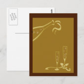 Carte Postale champagne rouge et or (Devant / Derrière)