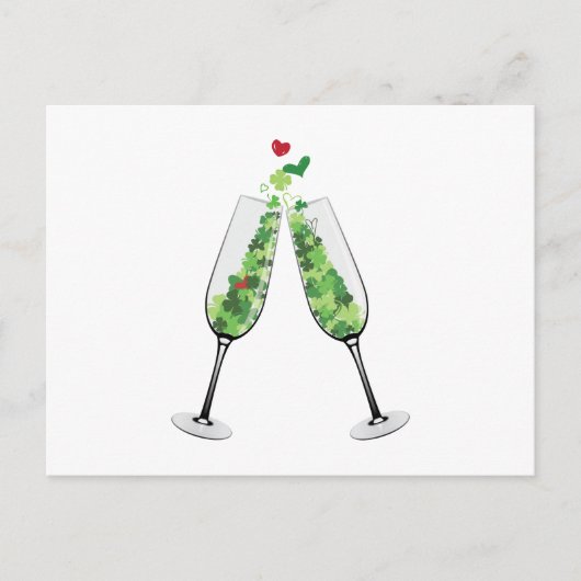 Carte Postale Champagne shamrock (Devant)