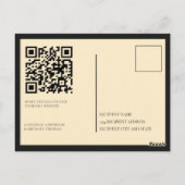 Carte Postale Champagne Silk Cream Art deco Save The Date  (Dos)