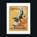 Carte Postale Champagne Viconte De Mouillac<br><div class="desc">étiquettes vintages de boissons alcoolisées et publicité du monde entier. Idée cadeau pour collectionneurs ! Découvrez nos autres produits avec ce design. Sacs fourre-tout,  tee - shirts et tasses sont disponibles dans de nombreux styles et couleurs</div>
