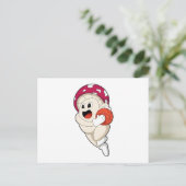 Carte Postale Champignon au basket-ball (Debout devant)