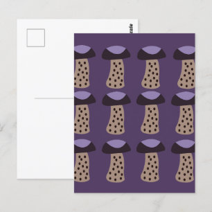 Carte Postale Champignon Champignon Violet