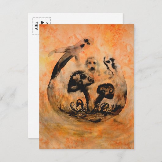 Carte postale Champignon Fantôme (Devant / Derrière)