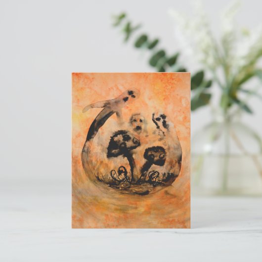 Carte postale Champignon Fantôme (Debout devant)