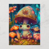 Champignon grenouille mignon magique