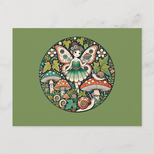 Carte Postale Champignons des champignons des fées Fées Fungus (Devant)