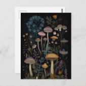 Carte Postale Champignons et fleurs (Devant / Derrière)