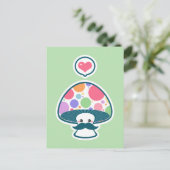 Carte Postale Champignons mignons avec Moustache (Debout devant)