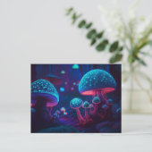 Carte Postale Champignons psychédéliques Abstraits colorés (Debout devant)
