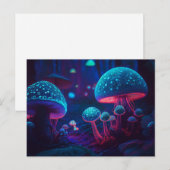 Carte Postale Champignons psychédéliques Abstraits colorés (Devant / Derrière)