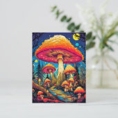 Carte Postale Champignons Psychédéliques Après Minuit (Debout devant)