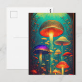 Carte Postale Champignons psychédéliques colorés Imaginaire Mond (Devant / Derrière)