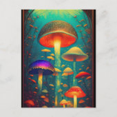Carte Postale Champignons psychédéliques colorés Imaginaire Mond (Devant)