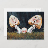 Carte Postale Champignons vintages (Devant / Derrière)