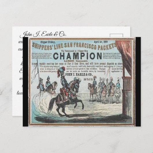 Carte Postale Champion Clipper (Devant / Derrière)