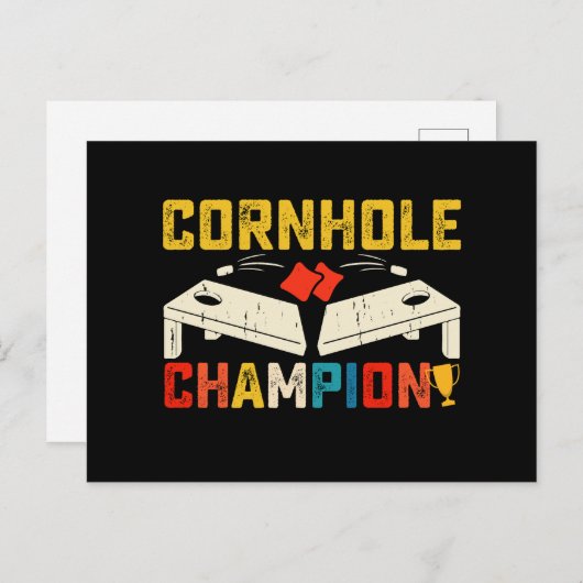 Carte Postale Champion Cornhole Amérique 4 juillet (Devant / Derrière)