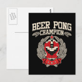 Carte Postale Champion de Beer Pong (Devant / Derrière)