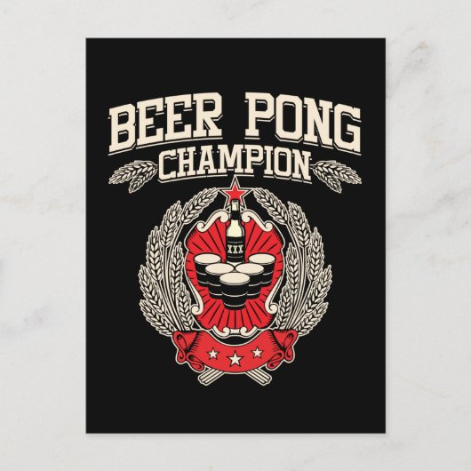 Carte Postale Champion de Beer Pong (Devant)