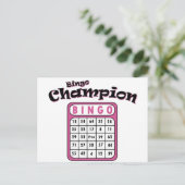 Carte Postale Champion de Bingo (Debout devant)