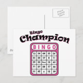 Carte Postale Champion de Bingo (Devant / Derrière)