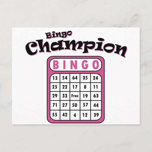 Carte Postale Champion de Bingo (Devant)