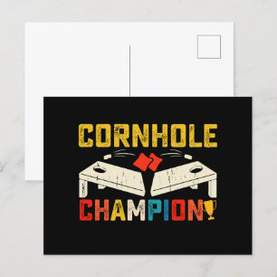 Carte Postale Champion de Cornhole Américain USA 4 Juillet 