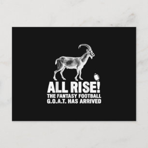 Carte Postale Champion de la Ligue Imaginaire Football Chèvre Ca