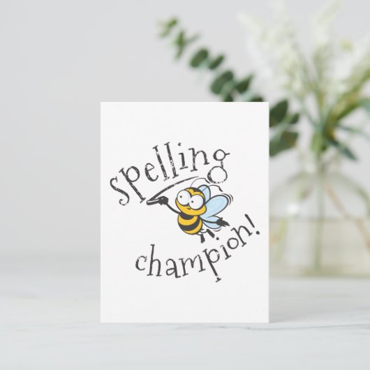 Carte Postale Champion de l'épellation (Debout devant)