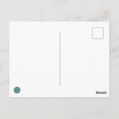 Carte postale Champion de poulet turquoise et roui (Dos)