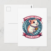 Carte Postale Champion de roue de hamster (Devant / Derrière)