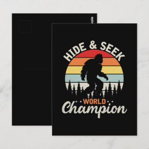 Carte Postale Champion du Monde de Cache-Cache Bigfoot
