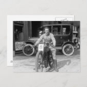 Carte Postale Champion Motorcycle Racer, 1922 (Devant / Derrière)